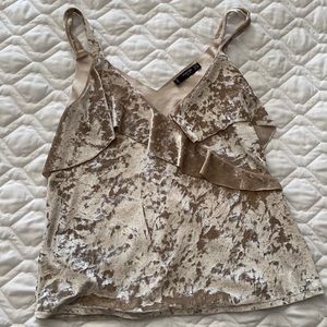 Mango velour tank top